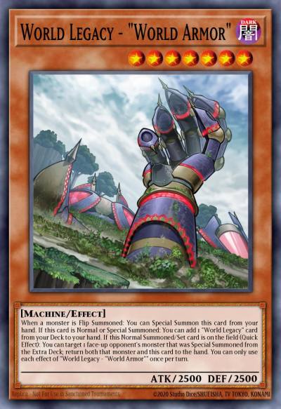 World Legacy - World Armor Rare MP18-EN117 2018 Mega-Tin Mega Pack Yugioh card