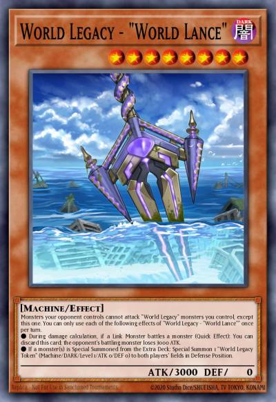 World Legacy - World Lance Super Rare MP19-EN012 2019 Gold Sarcophagus Tin Mega Pack Yugioh card
