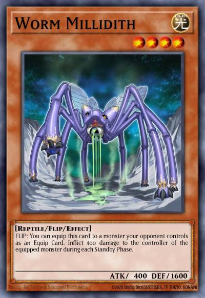 Worm Millidith Duel Terminal Normal Parallel Rare DT02-EN030 Duel Terminal 2 Yugioh card