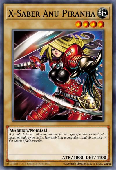 X-Saber Anu Piranha Duel Terminal Normal Parallel Rare DT01-EN073 Duel Terminal 1 Yugioh card