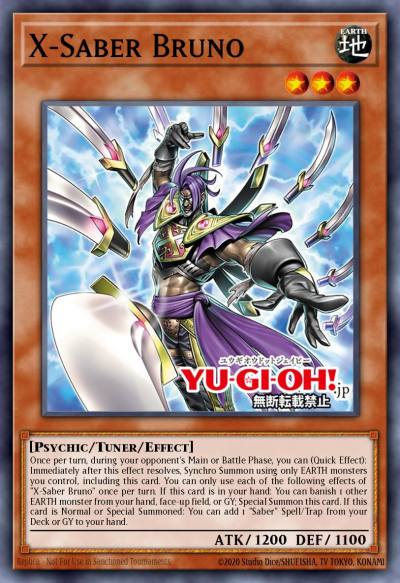 X-Saber Bruno New L26D-ENX15 Legendary Modern Decks 2026 Yugioh card
