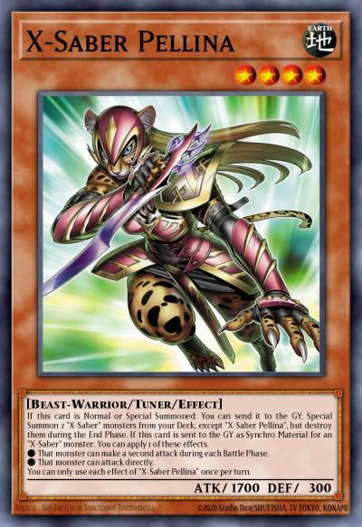X-Saber Pellina New L26D-ENX14 Legendary Modern Decks 2026 Yugioh card