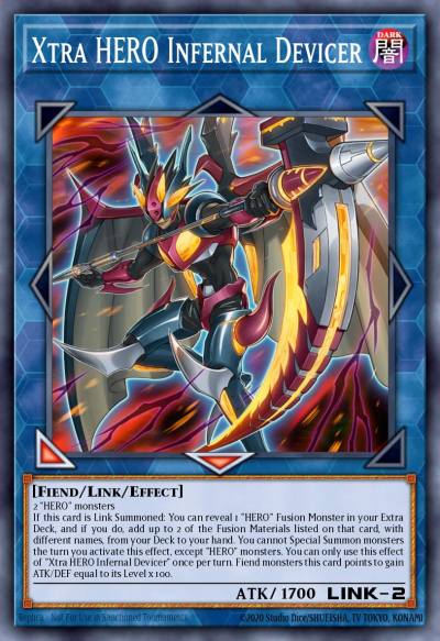 Xtra HERO Infernal Devicer Secret Rare BLC1-EN009 Battles of Legend Chapter 1 Yugioh card