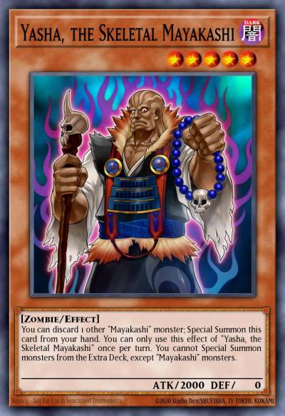 Yasha the Skeletal Mayakashi Super Rare HISU-EN031 Hidden Summoners Yugioh card