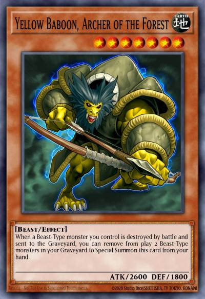 Yellow Baboon Archer of the Forest Ultimate Rare SOVR-EN084 Stardust Overdrive Yugioh card