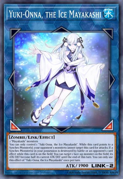 Yuki-Onna the Ice Mayakashi Secret Rare HISU-EN037 Hidden Summoners Yugioh card