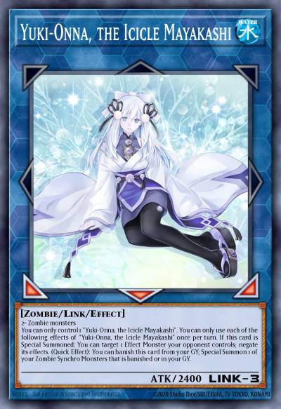 Yuki-Onna the Icicle Mayakashi Ultra Rare MAMA-EN014 Magnificent Mavens Yugioh card