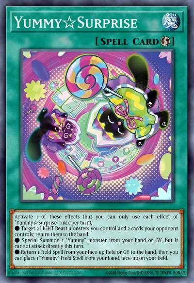 Yummy☆Surprise Super Rare JUSH-EN025 Justice Hunters Yugioh card