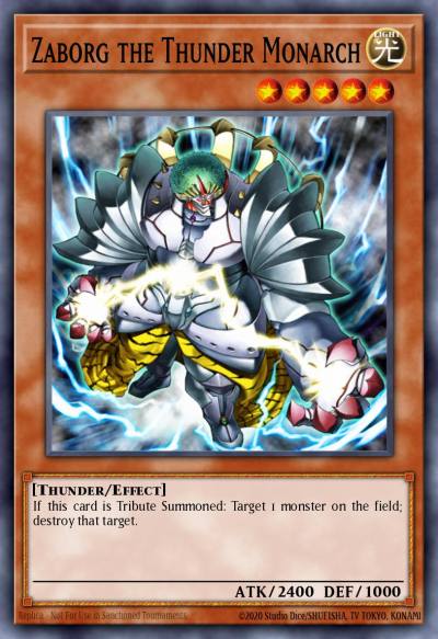 Zaborg the Thunder Monarch Super Rare AST-023 Ancient Sanctuary Yugioh card