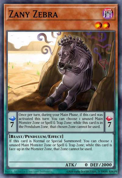Zany Zebra Common MP16-EN209 2016 Mega-Tin Mega Pack Yugioh card