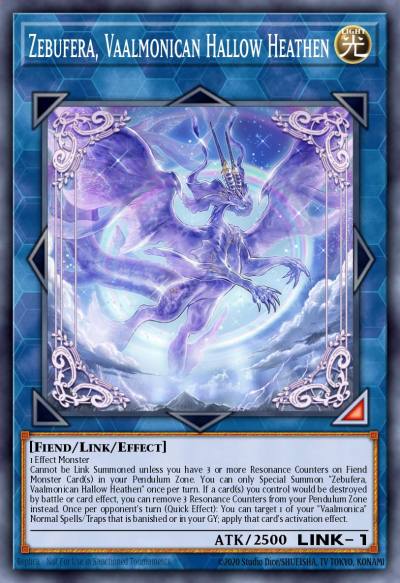 Zebufera Vaalmonican Hallow Heathen Super Rare VASM-EN034 Valiant Smashers Yugioh card