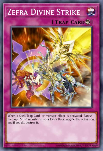 Zefra Divine Strike Super Rare CROS-EN072 Crossed Souls Yugioh card