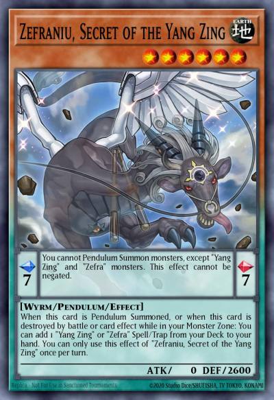 Zefraniu Secret of the Yang Zing Rare CROS-EN025 Crossed Souls Yugioh card