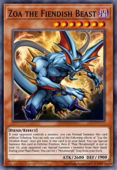 Zoa the Fiendish Beast Common ROTA-EN007 Rage of the Abyss Yugioh card