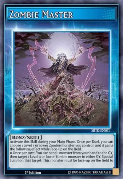 Zombie Master (Skill Card) Super Rare SBTK-ENS01 Speed Duel Trials of the Kingdom Yugioh card