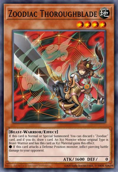 Zoodiac Thoroughblade Ultra Rare MP17-EN184 2017 Mega-Tin Mega Pack Yugioh card