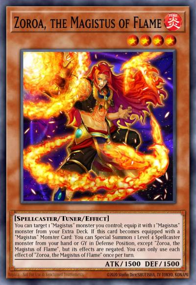 Zoroa the Magistus of Flame Ultra Rare GEIM-EN002 Genesis Impact Yugioh card