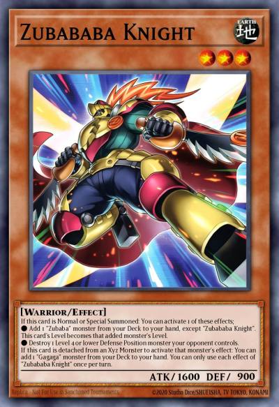 Zubababa Knight Super Rare DUAD-EN001 Duelists Advance Yugioh card